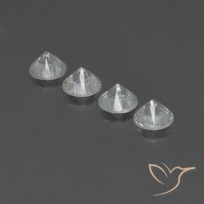 4.79 ct natürliche Weiß Zirkon-Edelsteine, Runden, VVS-VS