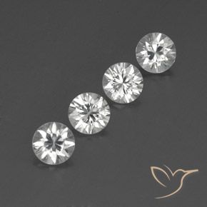4.64 ct natürliche Weiß Zirkon-Edelsteine, Runden, VVS-VS