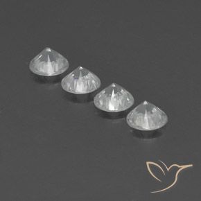 4.64 ct natürliche Weiß Zirkon-Edelsteine, Runden, VVS-VS