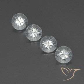 4.88ctw Natürlicher Weiß Zirkon, Runden, VVS-VS