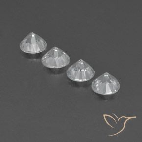 4.88 ct natürliche Weiß Zirkon-Edelsteine, Runden, VVS-VS