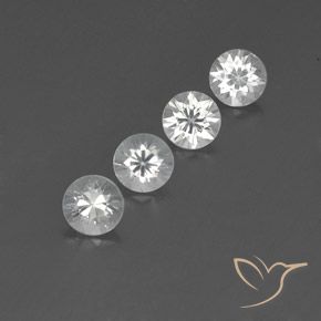 3.76 ct natürliche Weiß Zirkon-Edelsteine, Runden, VVS-VS