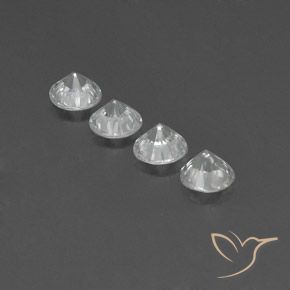 3.76 ct natürliche Weiß Zirkon-Edelsteine, Runden, VVS-VS