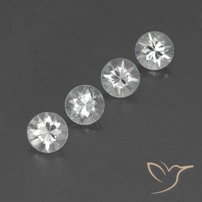 4.43 ct natürliche Weiß Zirkon-Edelsteine, Runden, VVS