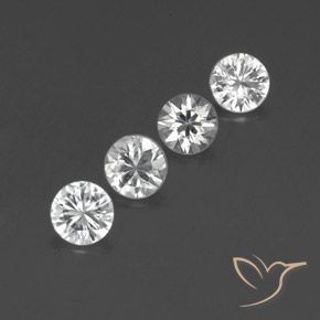 4.40 ct natürliche Weiß Zirkon-Edelsteine, Runden, VVS-VS