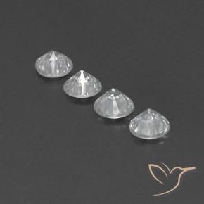 4.40 ct natürliche Weiß Zirkon-Edelsteine, Runden, VVS-VS
