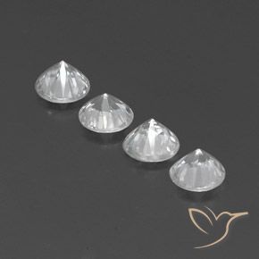 4.49 ct natürliche Klares Weiß Zirkon-Edelsteine, Runden, VVS-VS