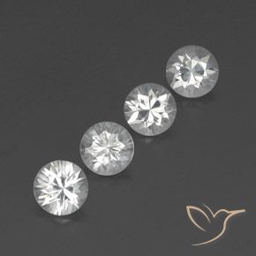 4.18 ct natürliche Klares Weiß Zirkon-Edelsteine, Runden, VVS-VS