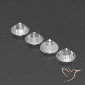 4.18 ct natürliche Klares Weiß Zirkon-Edelsteine, Runden, VVS-VS