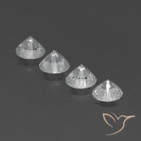 4.71 ct natürliche Klares Weiß Zirkon-Edelsteine, Runden, VVS-VS