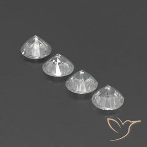 4.55 ct natürliche Klares Weiß Zirkon-Edelsteine, Runden, VVS-VS