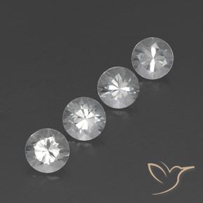 4.91 ct natürliche Klares Weiß Zirkon-Edelsteine, Runden, VVS-VS