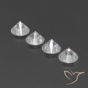 4.91 ct natürliche Klares Weiß Zirkon-Edelsteine, Runden, VVS-VS
