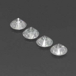  ct natürliche Weiß Zirkon-Edelsteine, Rund Schliff, VVS-VS