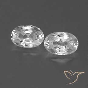 1.59ctw Natürlicher Klares Weiß Zirkon, Oval, VVS