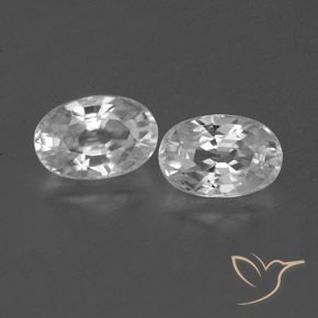 1.75ctw Natürlicher Klares Weiß Zirkon, Oval, VVS-VS