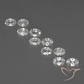 6.52ctw Natürlicher Klares Weiß Zirkon, Oval, VVS-VS