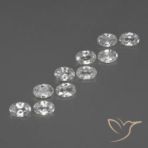 6.52 ct natürliche Klares Weiß Zirkon-Edelsteine, Oval, VVS-VS