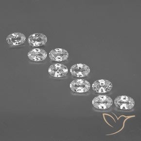 6.85ctw Natürlicher Weiß Zirkon, Oval, VVS-VS