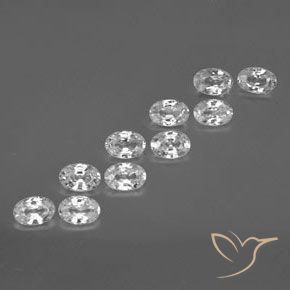 6.85 ct natürliche Weiß Zirkon-Edelsteine, Oval, VVS-VS