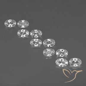 7.49ctw Natürlicher Weiß Zirkon, Oval, VVS-VS
