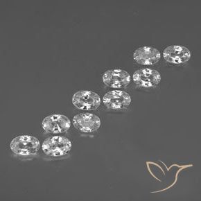 7.49 ct natürliche Weiß Zirkon-Edelsteine, Oval, VVS-VS