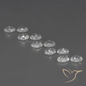 7.49 ct natürliche Weiß Zirkon-Edelsteine, Oval, VVS-VS