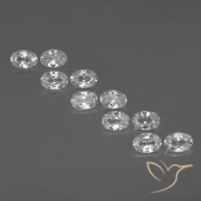 6.88ctw Natürlicher Weiß Zirkon, Oval, VVS-VS
