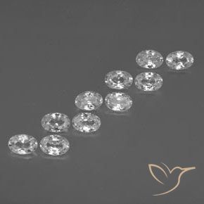 6.88 ct natürliche Weiß Zirkon-Edelsteine, Oval, VVS-VS