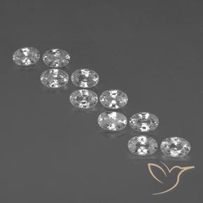 7.70ctw Natürlicher Klares Weiß Zirkon, Oval, VVS-VS