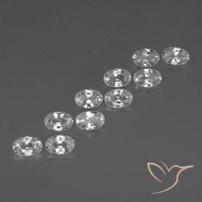 7.70 ct natürliche Klares Weiß Zirkon-Edelsteine, Oval, VVS-VS