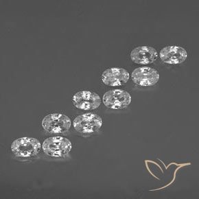 7.44 ct natürliche Klares Weiß Zirkon-Edelsteine, Oval, VVS-VS