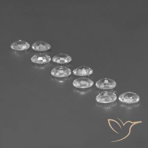 7.44 ct natürliche Klares Weiß Zirkon-Edelsteine, Oval, VVS-VS