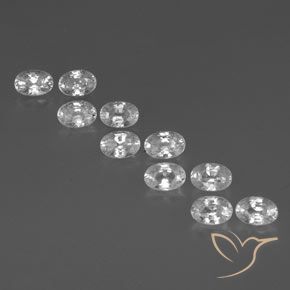 7.86ctw Natürlicher Klares Weiß Zirkon, Oval, VVS-VS