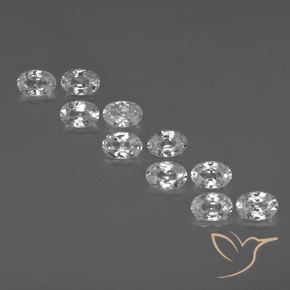 7.39ctw Natürlicher Klares Weiß Zirkon, Oval, VVS-VS