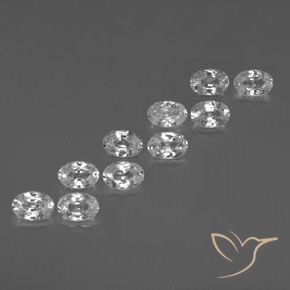 7.39 ct natürliche Klares Weiß Zirkon-Edelsteine, Oval, VVS-VS