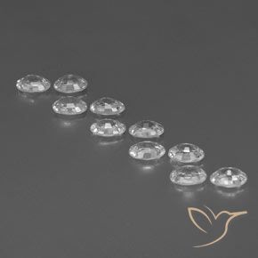 7.39 ct natürliche Klares Weiß Zirkon-Edelsteine, Oval, VVS-VS