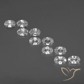 6.96ctw Natürlicher Klares Weiß Zirkon, Oval, VVS-VS