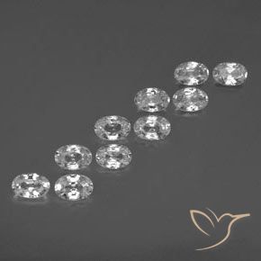 6.96 ct natürliche Klares Weiß Zirkon-Edelsteine, Oval, VVS-VS