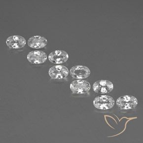 7.42ctw Natürlicher Klares Weiß Zirkon, Oval, VVS-VS