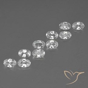7.42 ct natürliche Klares Weiß Zirkon-Edelsteine, Oval, VVS-VS