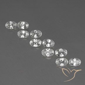 7.92ctw Natürlicher Weiß Zirkon, Oval, VVS-VS