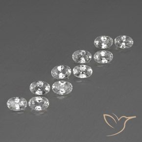 7.92 ct natürliche Weiß Zirkon-Edelsteine, Oval, VVS-VS
