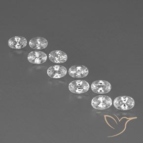8.29ctw Natürlicher Weiß Zirkon, Oval, VVS-VS