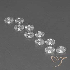 7.39ctw Natürlicher Weiß Zirkon, Oval, VVS-VS