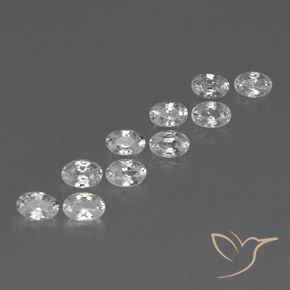 7.39 ct natürliche Weiß Zirkon-Edelsteine, Oval, VVS-VS