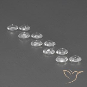 7.39 ct natürliche Weiß Zirkon-Edelsteine, Oval, VVS-VS