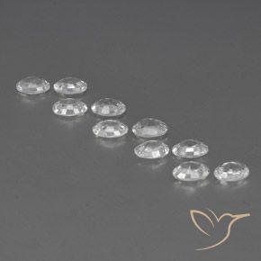 7.04 ct natürliche Weiß Zirkon-Edelsteine, Oval, VVS-VS