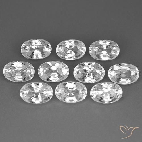 8.03ctw Natürlicher Klares Weiß Zirkon, Oval, VVS-VS