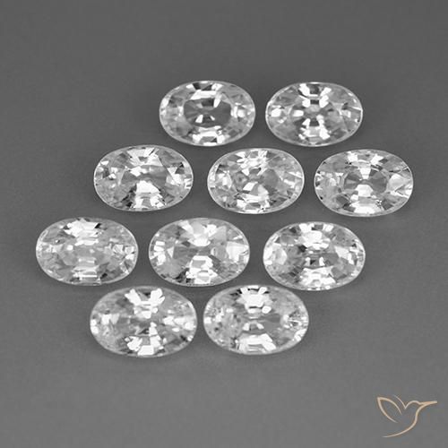 8.03 ct natürliche Klares Weiß Zirkon-Edelsteine, Oval, VVS-VS